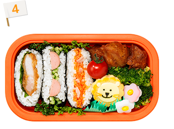 かみきれ～るで、いろんなおかず！ささっと！おにぎらず弁当
