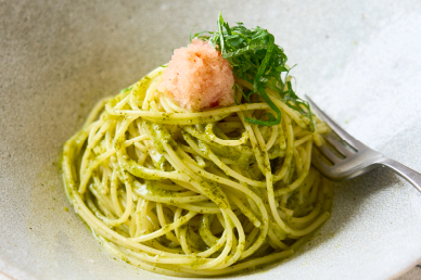 大葉ソースの明太パスタ