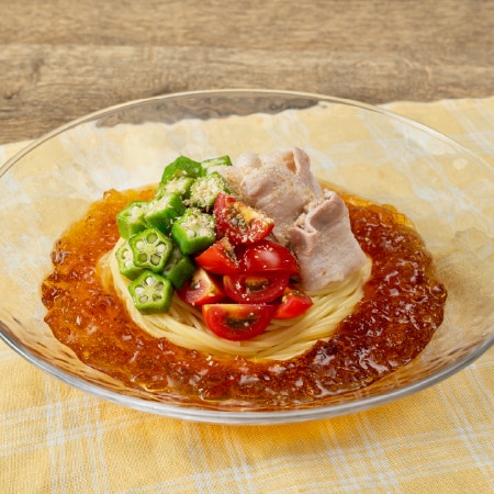 レンジで簡単！即席ジュレでひんやりパスタ