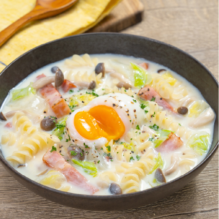 具沢山！とろとろ豆乳スープパスタ