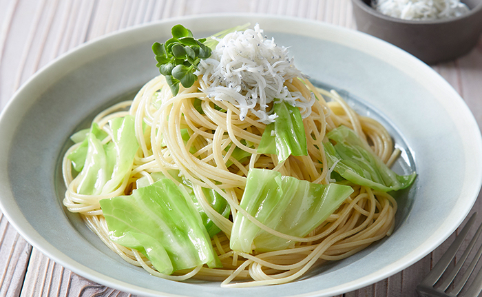 しらすとキャベツのパスタ アンチョビ風味