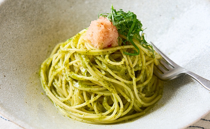 大葉ソースの明太パスタ
