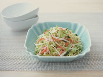 細切り野菜の韓国風サラスパサラダ