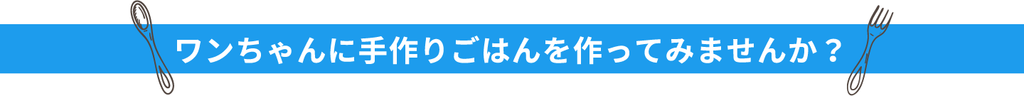 ワンちゃんに手作りごはんを作ってみませんか?