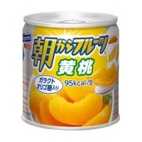 朝からフルーツ黄桃