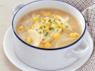 シャキッと！コーンとじゃがいものスープ