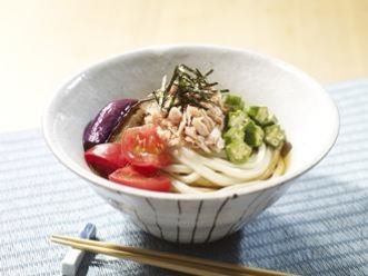 シーチキンぶっかけうどん