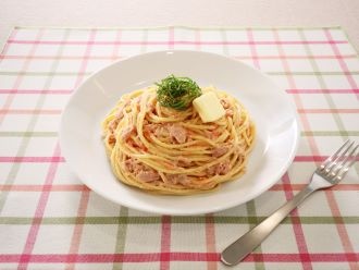 シーチキン明太マヨパスタ