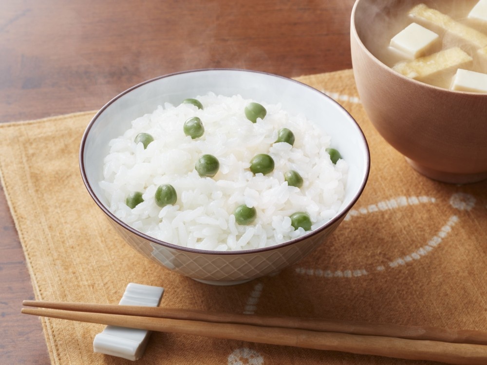 グリンピースご飯