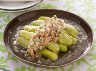 冷製　蒸しなすのシーチキンドレッシングがけ