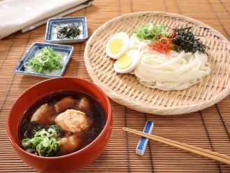 シーチキンで魚介つけうどん