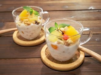 フルーツレアチーズケーキ風