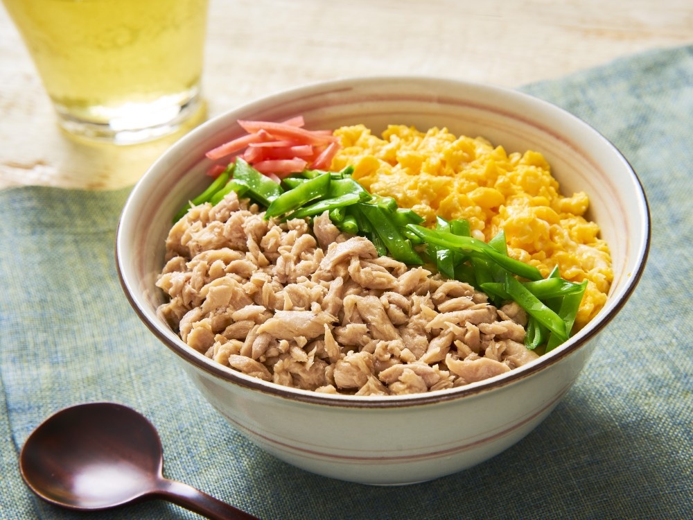 シーチキンで三色丼