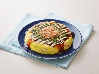 シーチキンで！レンチンふわふわお好み焼き風