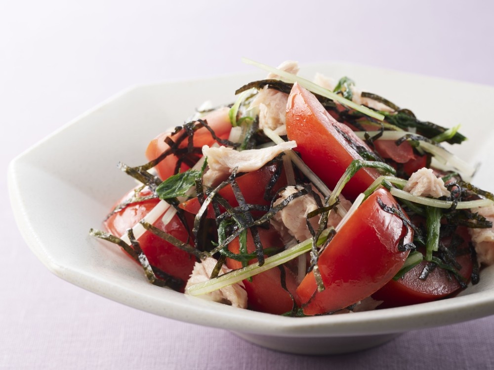 シーチキンとトマトの混ぜのりナムル