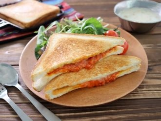 ミートソースでホットサンド