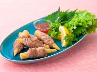 ヤングコーンの肉巻き