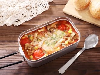 メスティンでミネストローネ風スープパスタ