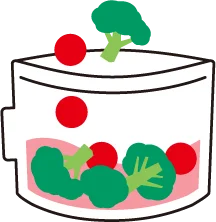 野菜を入れるイメージイラスト