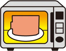 電子レンジで加熱するイメージイラスト